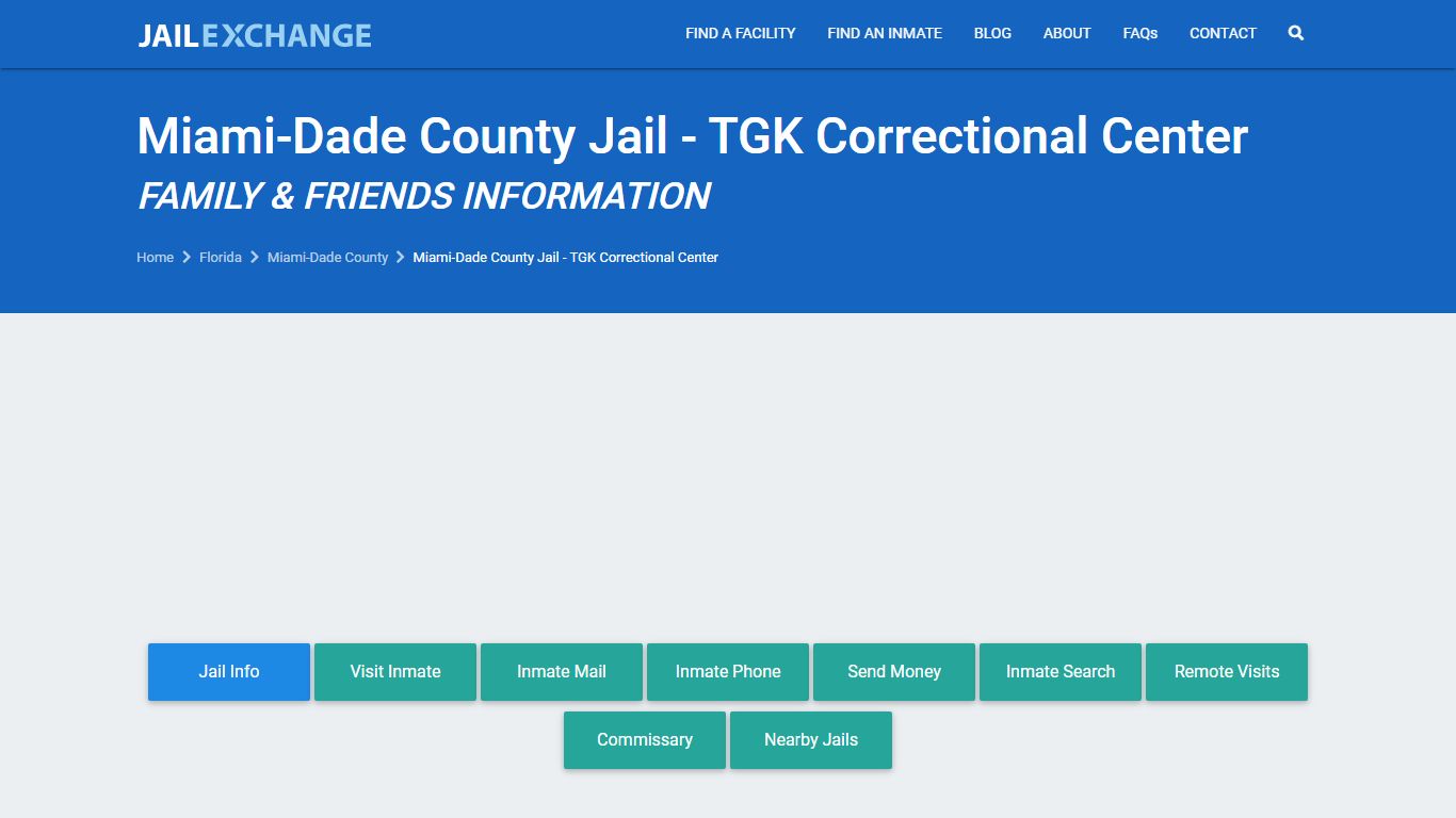 Miami-Dade County Jail - TGK Correctional Center FL - JAIL EXCHANGE